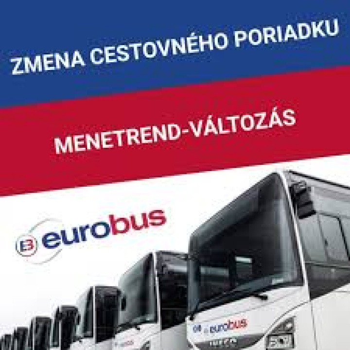 ZMENY CESTOVNÉHO PORIADKU EUROBUS OD 15.12.2024